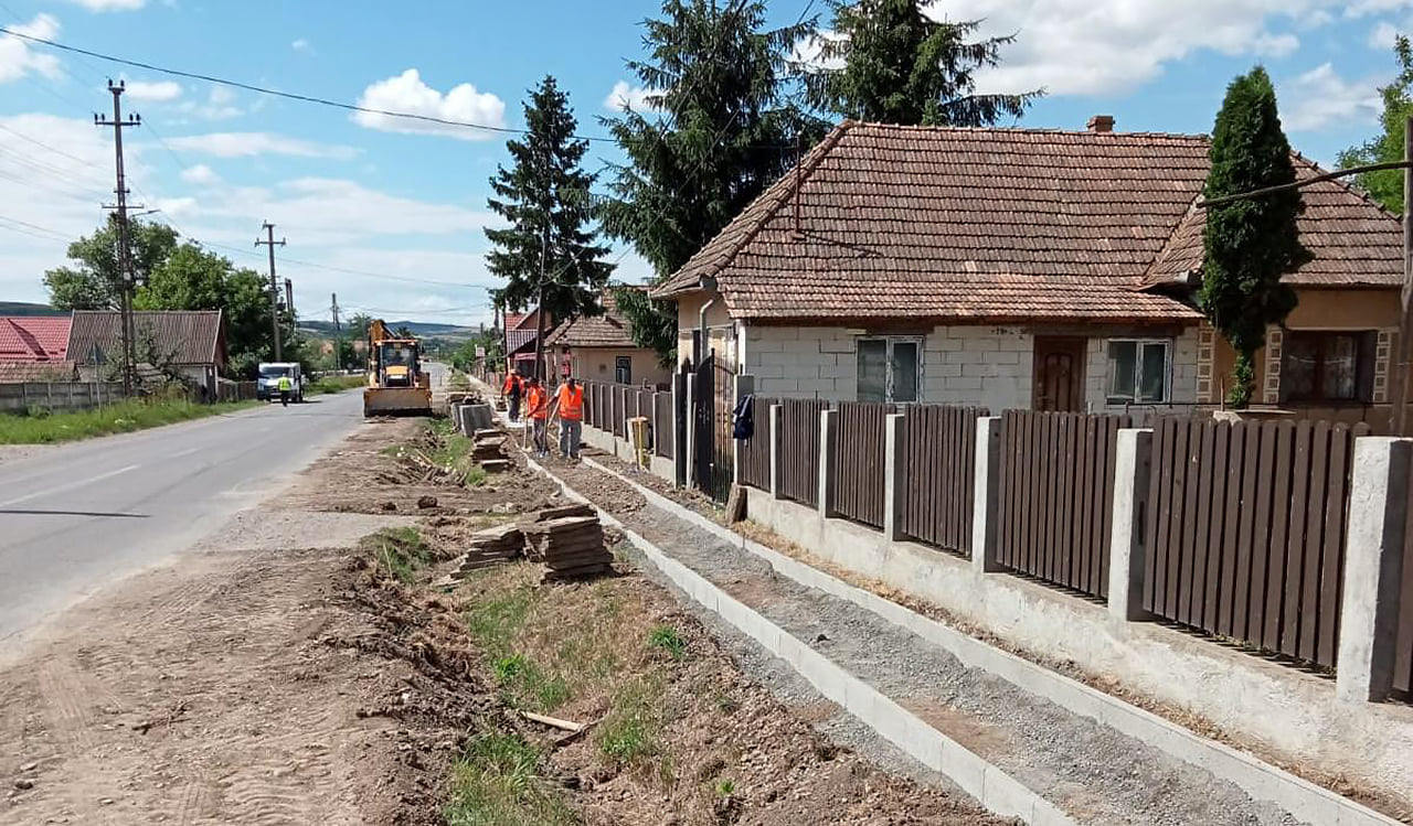 Lucrări de reparații trotuare Comuna Band, Județul Mureș, 2022